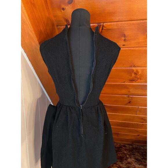 Vintage 70s Textured Black Mini Dress by Bobbie Brooks sz XS - Picture 7 of 8